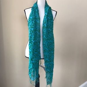 Francesca's Collections Oblong Wash Ikat Print Scarf with Fringe